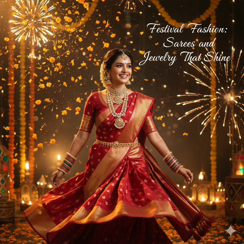 Festival Fashion: Sarees and Jewelry That Shine