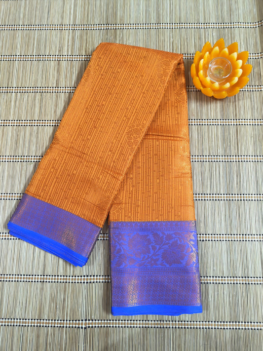 Beautiful and Elegant Banarasi Jacquard Weaving Silk Saree-Sunset Yellow