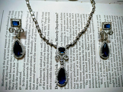 Beautiful and Classic AD Jewellery set-Blue