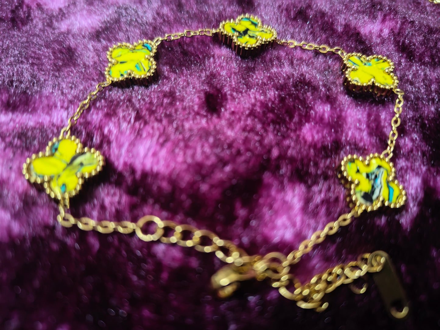 Beautiful and Classic Antitarnish stainless steel charms bracelet -Clover series