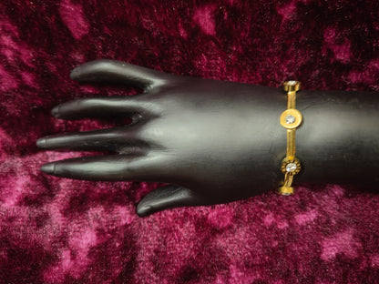 Beautiful and Classic Antitarnish stainless steel charms bracelet -Gold series